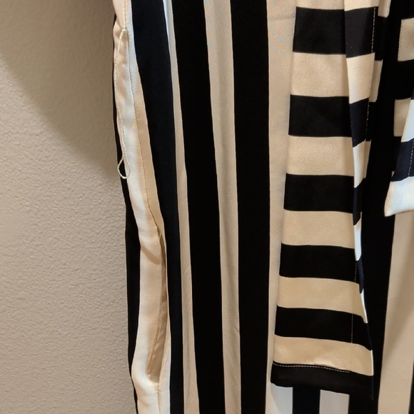 BCBGMaxAzria Black and White Striped Mini Dress - Picture 4 of 7